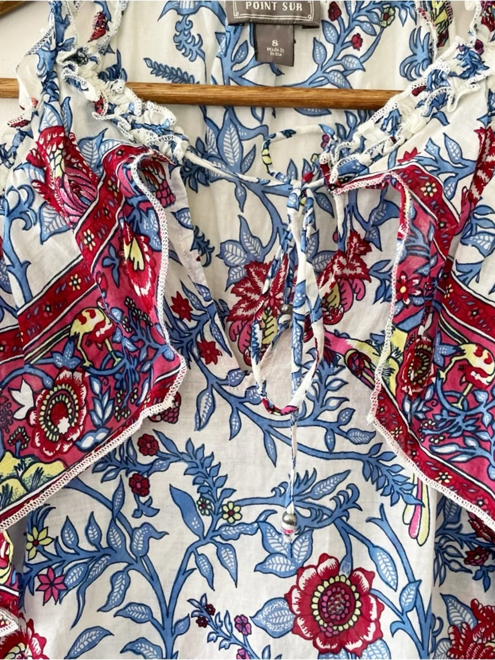 Point Sur by J. Crew Sleeveless Ruffle Detail Top Size 8 EUC - Picture 8 of 15